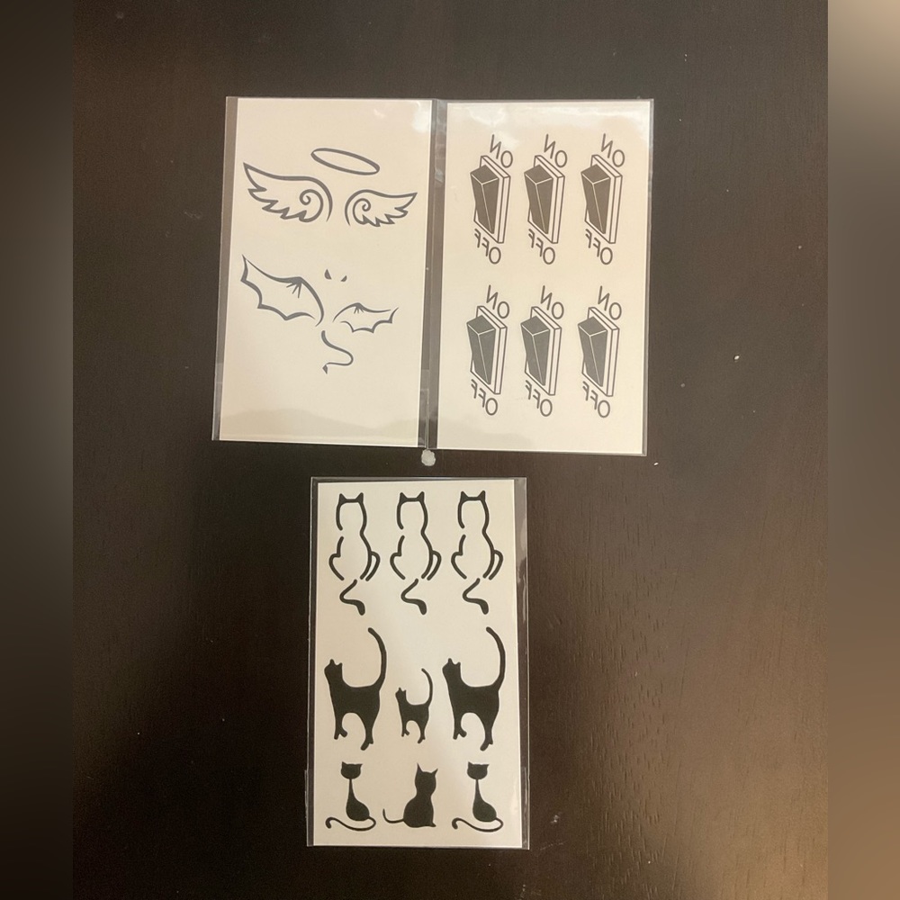 washable tattoos/ temporary tattoos